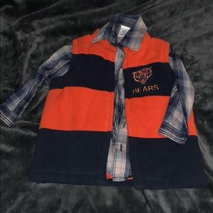 Wonder kid size 4 button  down shirt and vest